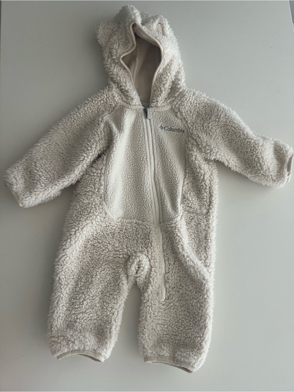 Columbia baby Foxy Baby Sherpa Bunting Fleece Jacket 3-6 months (Chalk)